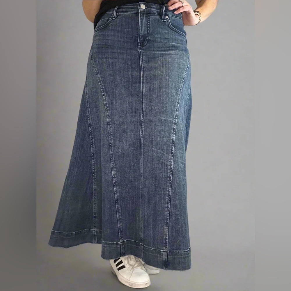 Liverpool Blue Denim Maxi Skirt​
